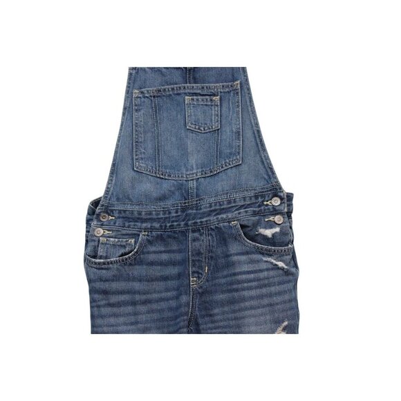 Hollister Denim Overalls Size Small Distressed 100% Cotton Preppy - Picture 3 of 14